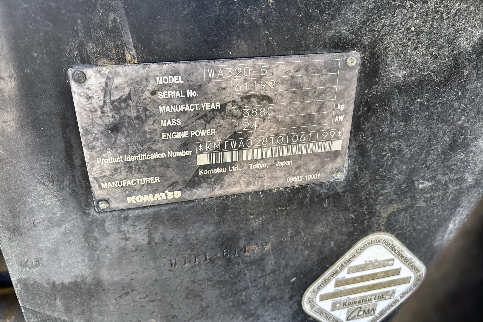 2004 Komatsu  WA320-5 - view 17 of 50